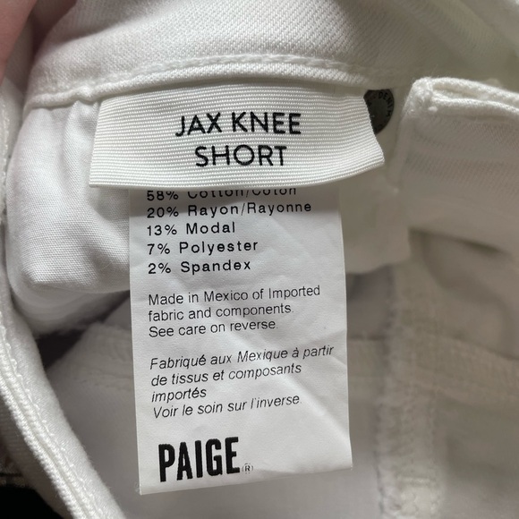 PAIGE‎ Jax Knee Crisp White Shorts - Picture 13 of 15